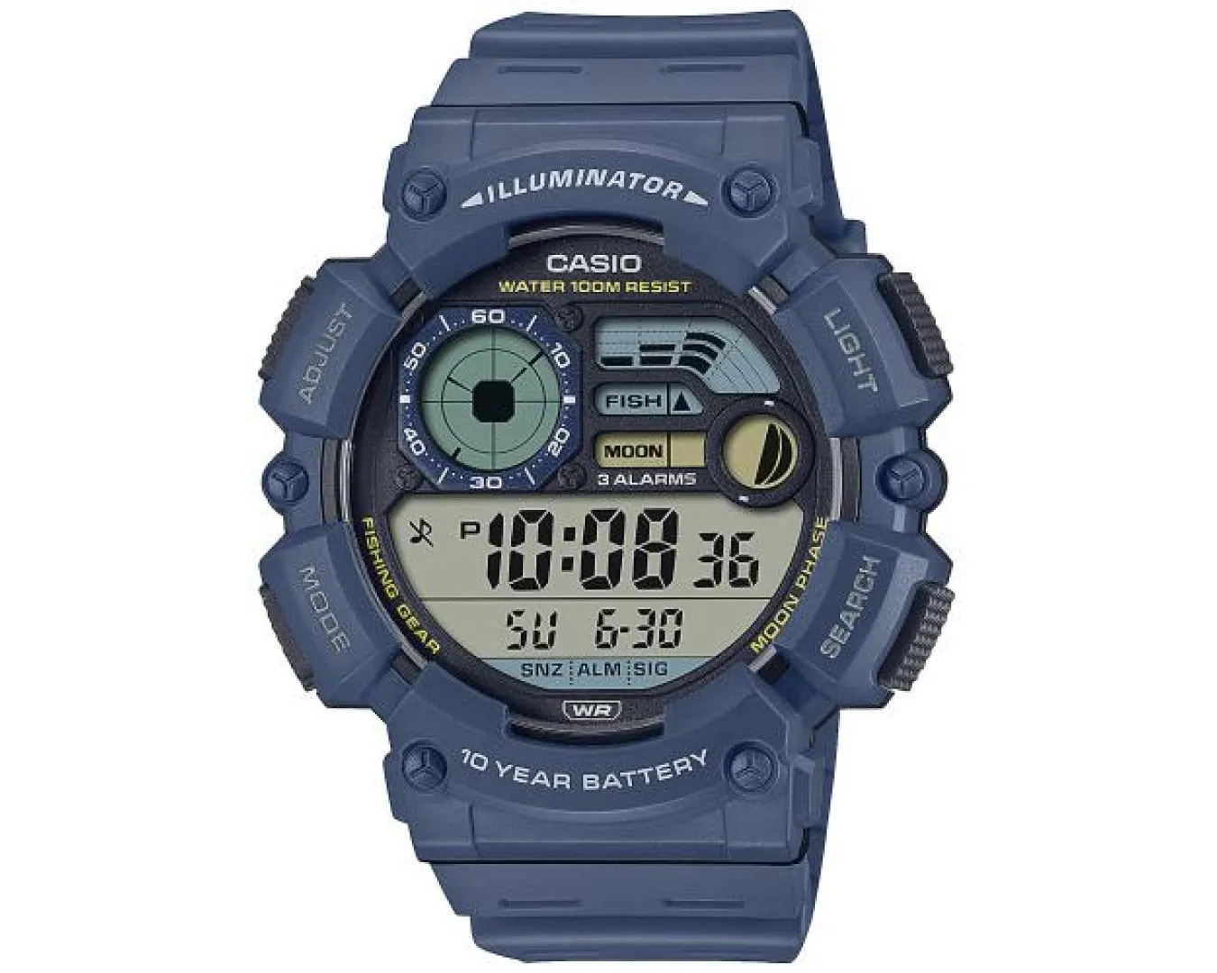 Наручний годинник чоловічий Casio WS-1500H-2A можна плавати d 51 мм (2525638752) - фото 1