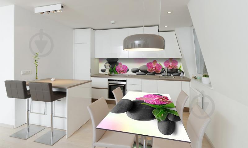 Наклейка виниловая на стол Zatarga «Орхидеи на Камнях» 650х1200 мм Z180545/1st