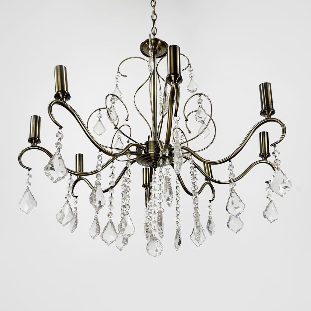 Люстра-подсвечник классическая на 8 ламп Ø 70 см Сатин (6028/8) - фото 6