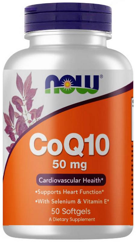 Комплекс Коэнзим Now CoQ10 50 мг и Vitamin E 50 софтгель