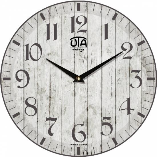 Годинник настінний UTA Vintage Морений Дуб 33х33 см (117811)