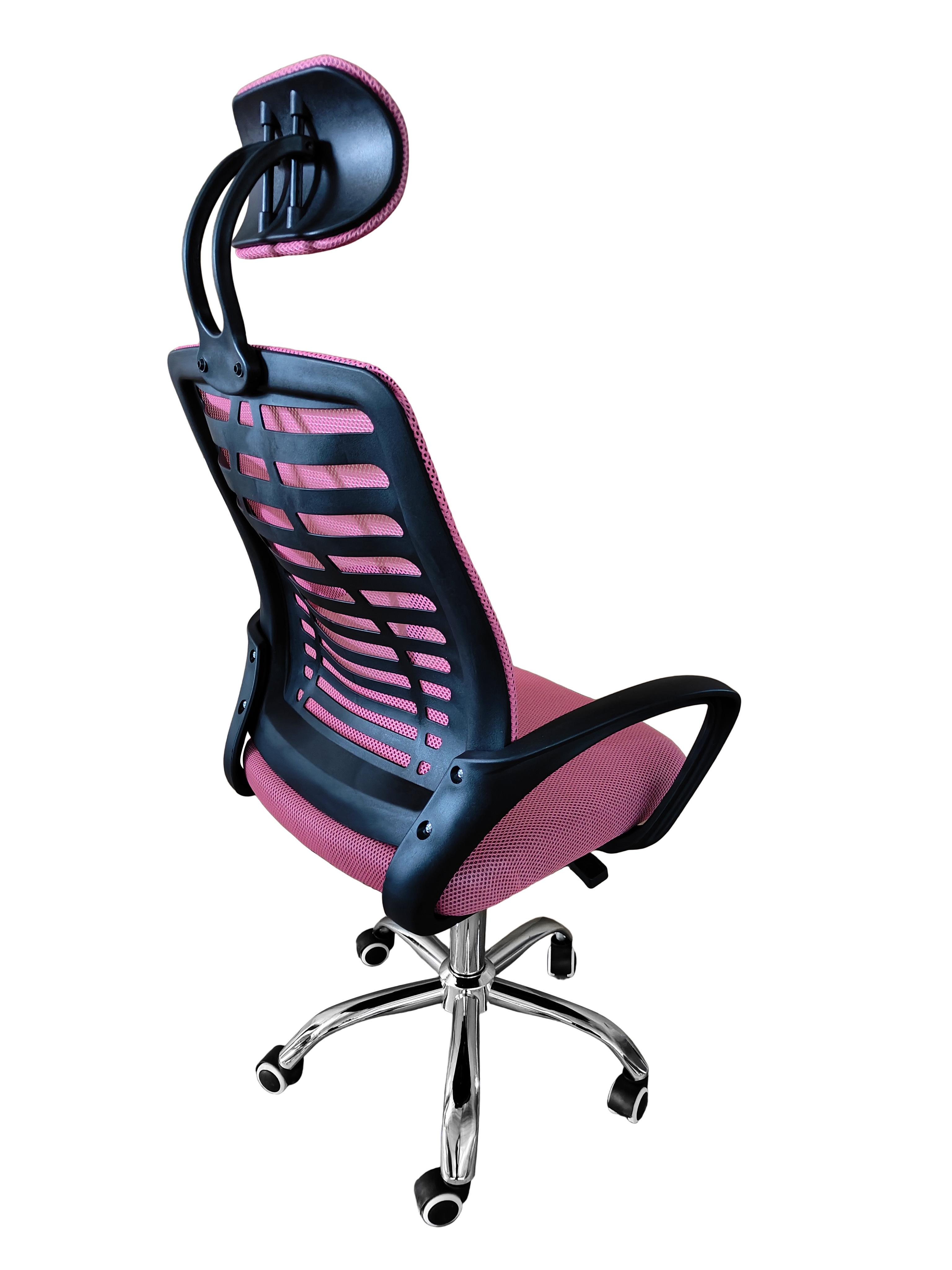 Крісло офісне комп'ютерне Bonro B-6200 Рожевий (4587) - фото 3