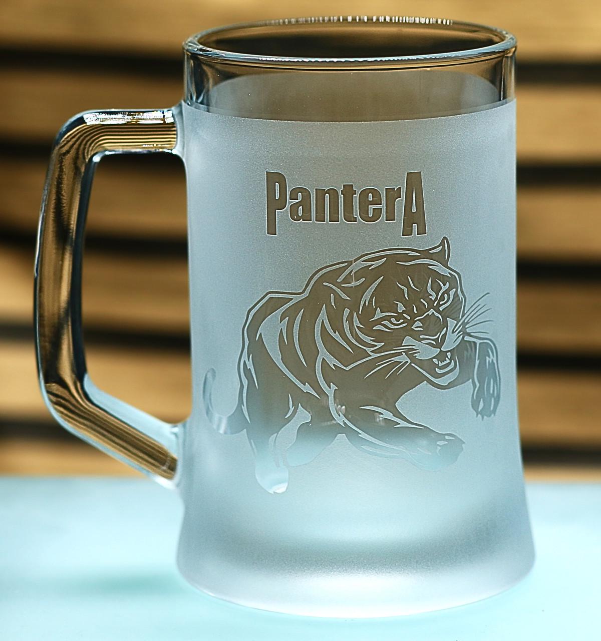 Подарочный пивной бокал с гравировкой Пантера 670 мл (2361613011)