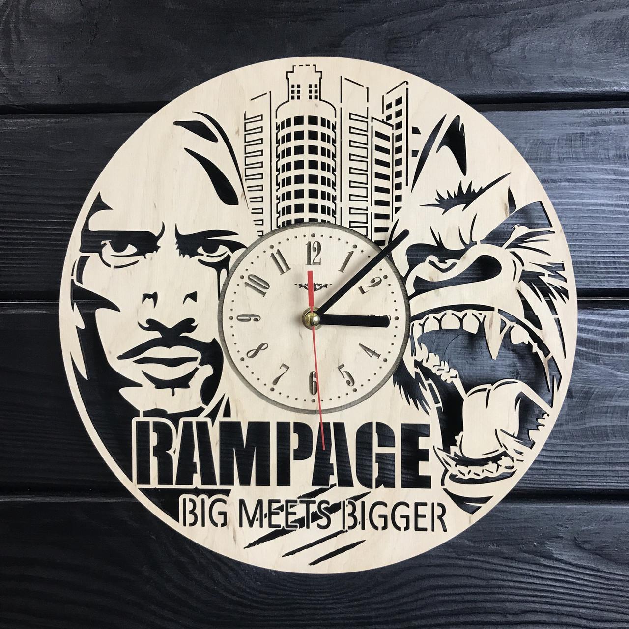 Часы деревянные круглые дизайнерские Rampage