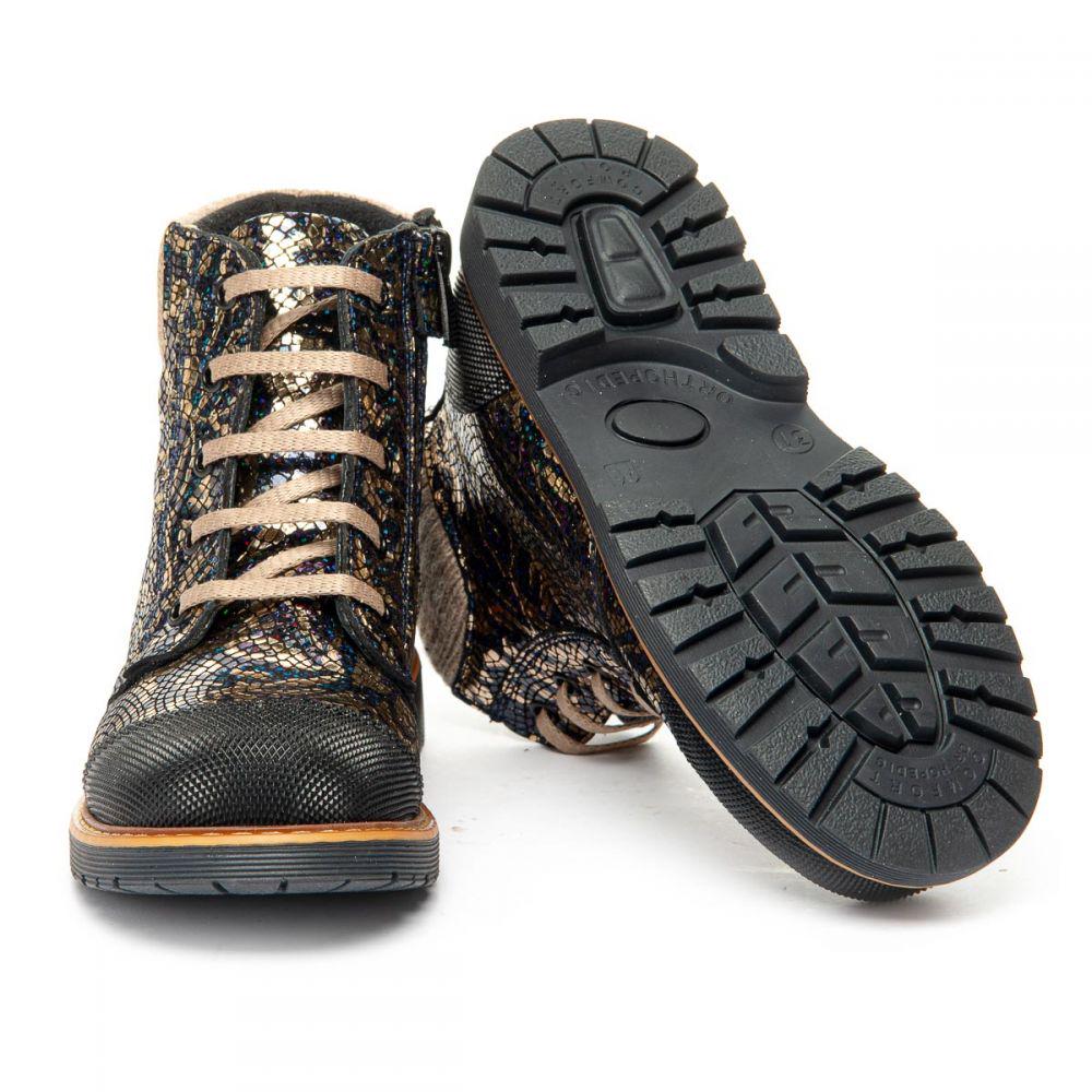 Ботинки The Leo 1369 для девочек р. 27 17,5 см Черный/Золотистый - фото 5 Ботинки The Leo 1369 для девочек р. 27 17,5 см Черный/Золотистый - фото 5