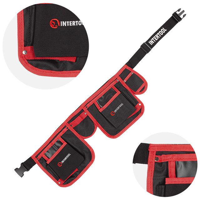 Сумка поясная слесарно-строительная 11 карманов Intertool (29543635) - фото 2