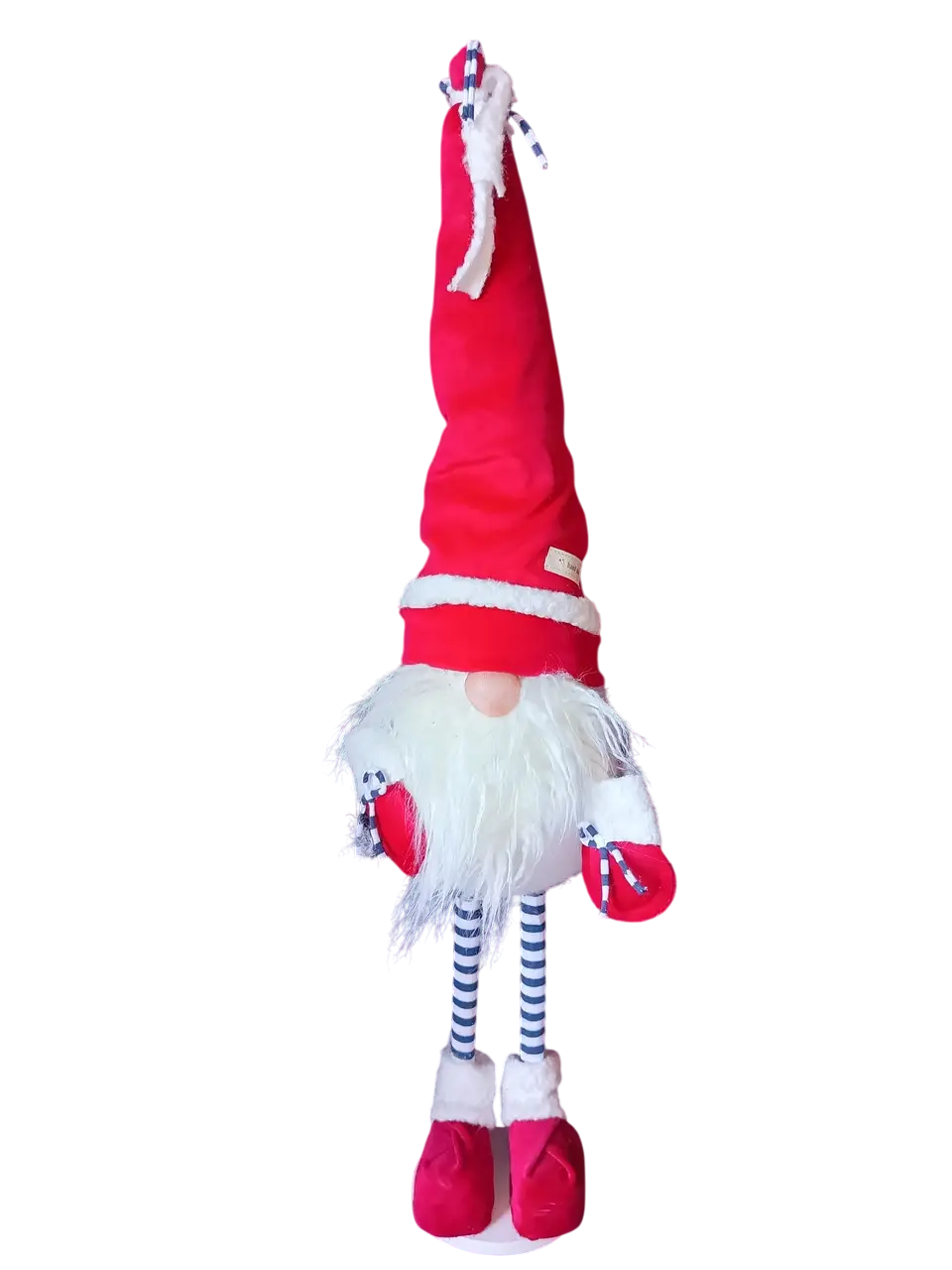 Новогодняя игрушка под елку "Гном Скандинавский" из трикотажа 50 см Красный (150-41-Гном №18)