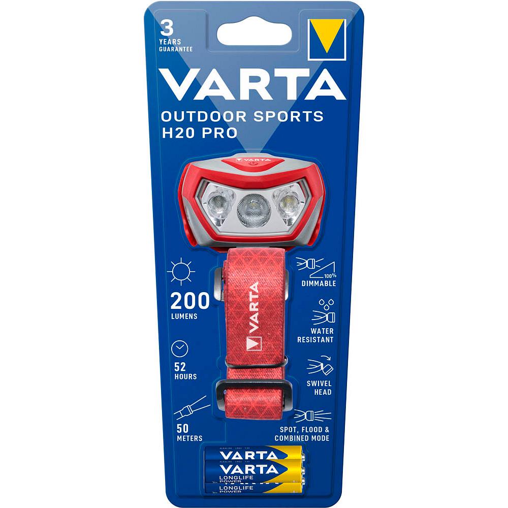 Ліхтар налобний Varta Outdoor Sports H20 Pro Червоний (8983279) - фото 2