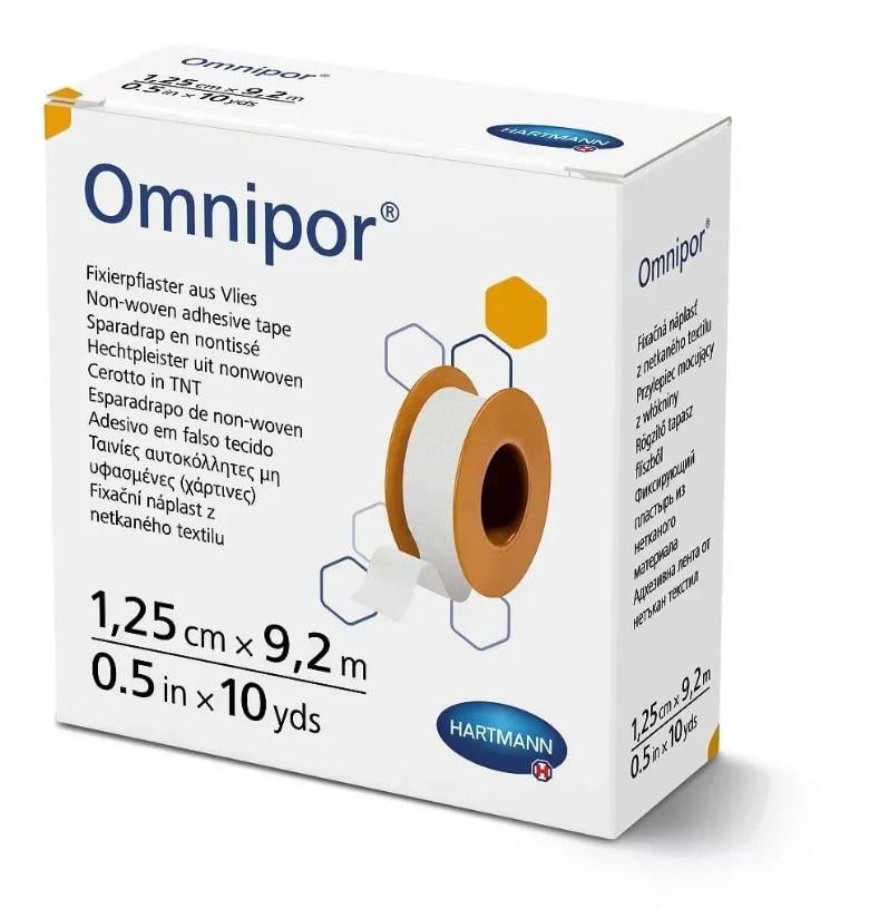 Пластир фіксуючий з нетканого матеріалу Omnipor 1,25 см х 9,2 м