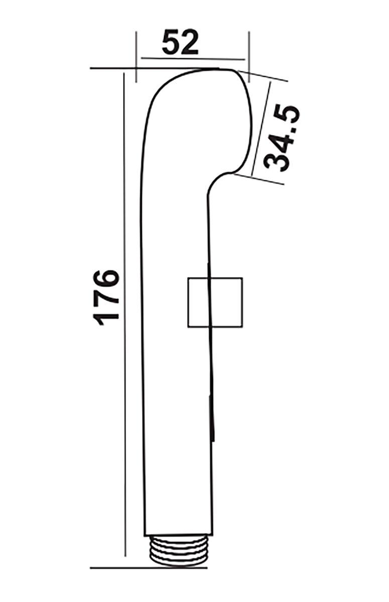 Лейка для биде PERLA Polly пластик Хром (PUD-PSJ7104) - фото 2