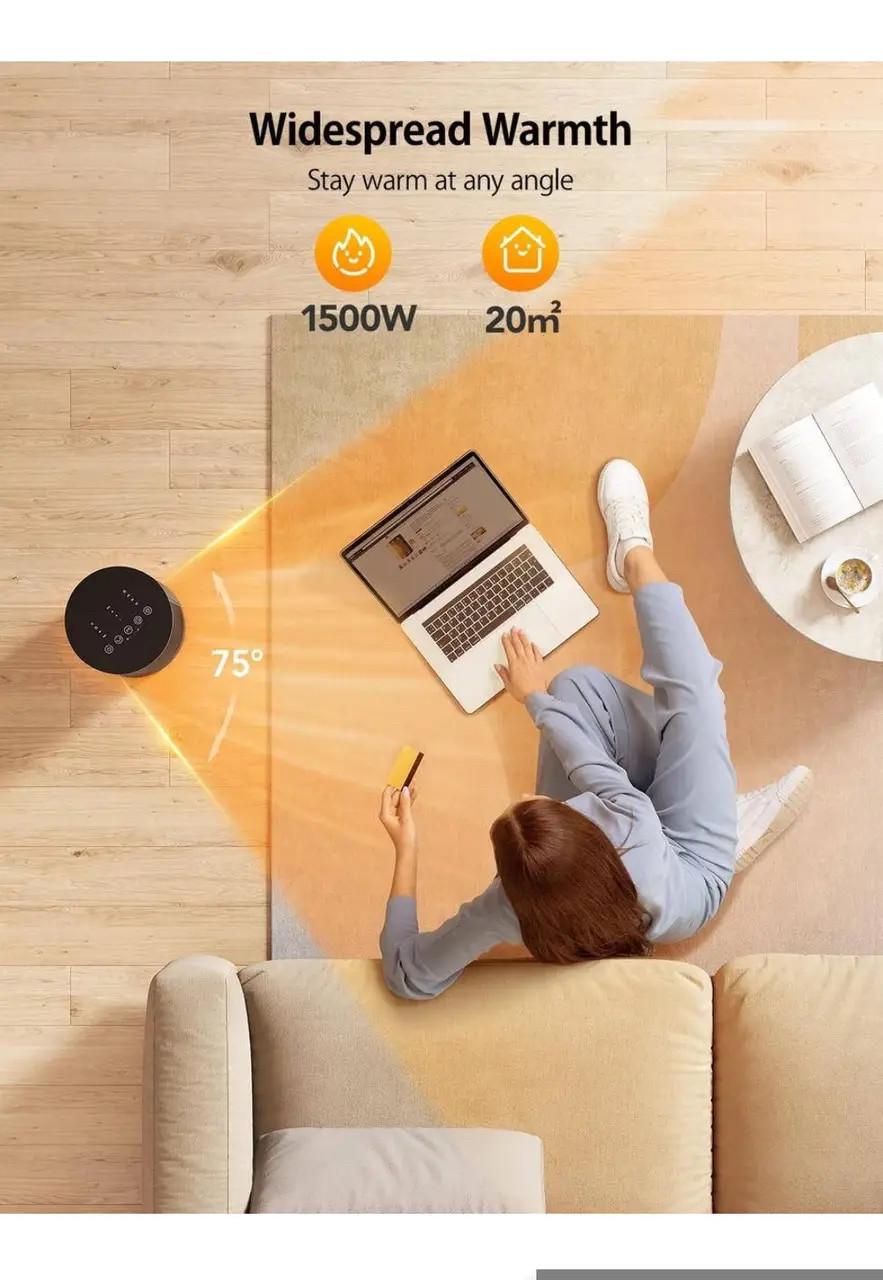 Обогреватель умный керамический GoveeLife Smart Heater H713B с WIFI термостатом и поворотом - фото 2 Обогреватель умный керамический GoveeLife Smart Heater H713B с WIFI термостатом и поворотом - фото 2