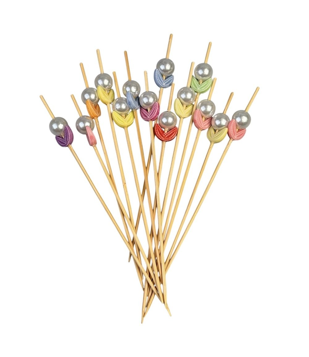 Шпажка Цветок бамбуковый 120 мм 100 шт. (53245)