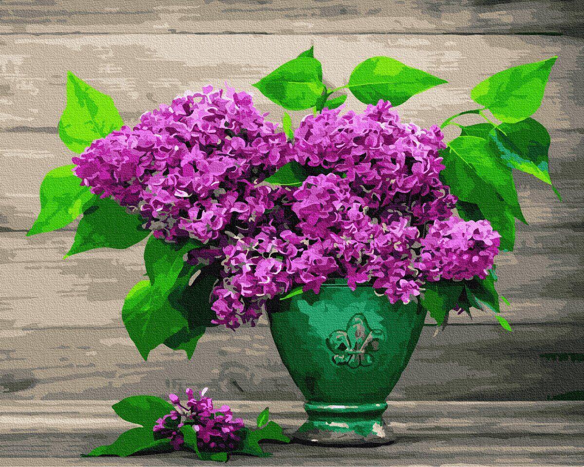 Картина по номерам Сирень в зеленой весе (GXD28970)