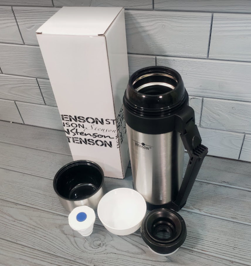 Термос для жидкостей и еды Stenson MT-0274 из нержавеющей стали 1500 мл Серебристый - фото 3 Термос для жидкостей и еды Stenson MT-0274 из нержавеющей стали 1500 мл Серебристый - фото 3
