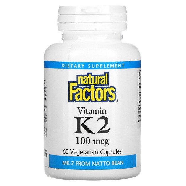 Вітамін K2 MK-7 Natural Factors Vitamin K2 120 мкг 60 вегетаріанських капс.
