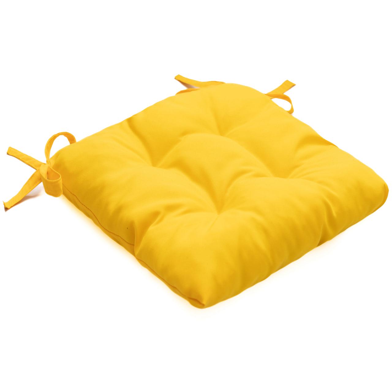 Подушка для стула/кресла/табурета 30х30х8 см Желтый (1661078364) - фото 2