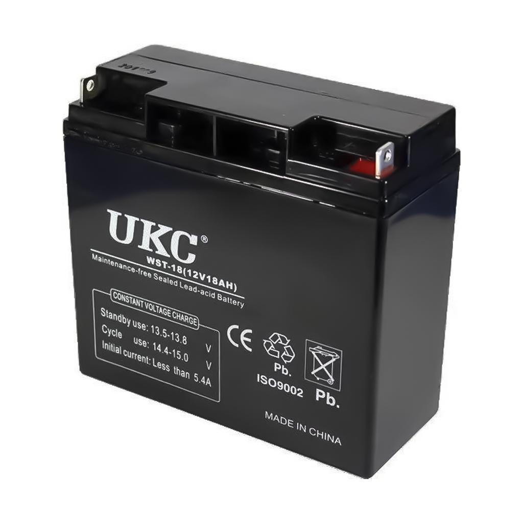 Aккумулятор AGM Battery UKC WST-18 5,4 A 12 V 18 Ah Черный (1009040-Black) - фото 1