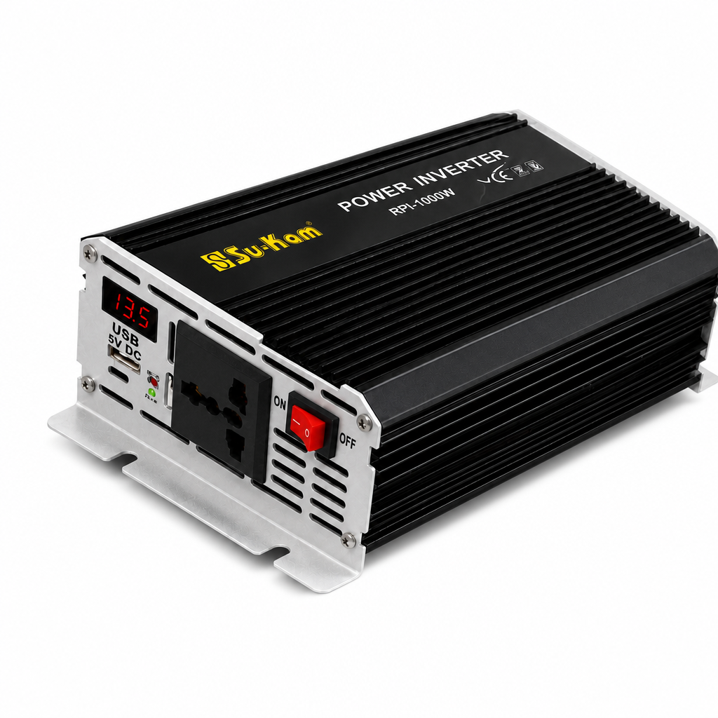 Инвертор автомобильный SU-KAM RPI-1000W 12 В-220 В 1000 Вт с вольтметром (107524)