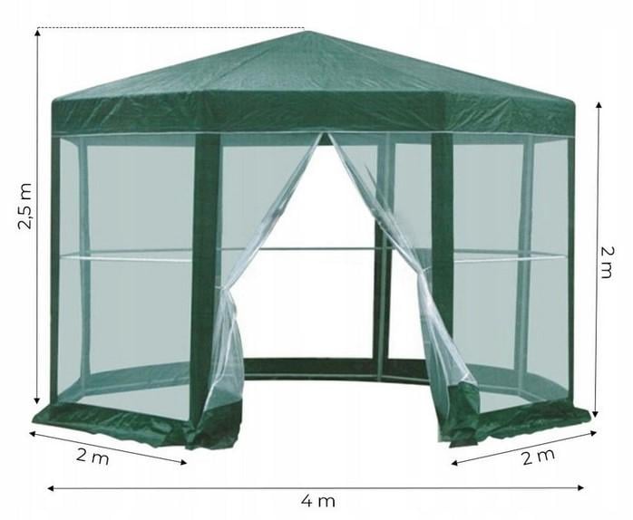 Садовий павільйон з москітною сіткою 6 стінок (27477078) - фото 5 Садовий павільйон з москітною сіткою 6 стінок (27477078) - фото 5