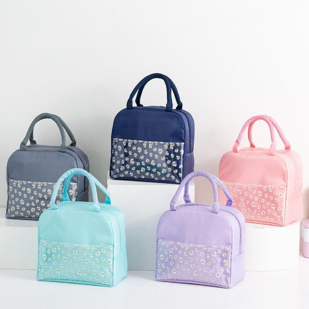 Термосумка Ромашка с овальным верхом Голубой - фото 4