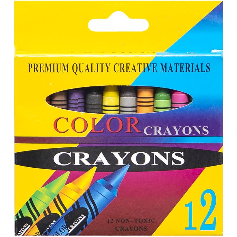 Олівці воскові CRAYONS 2688A 12 кольорів (111167)