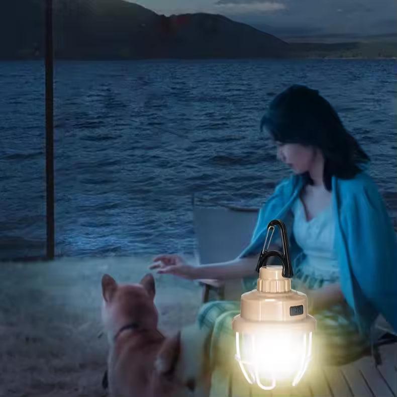 Фонарь с аккумулятором подвесной с usb 3 режима Бежевый - фото 6 Фонарь с аккумулятором подвесной с usb 3 режима Бежевый - фото 6