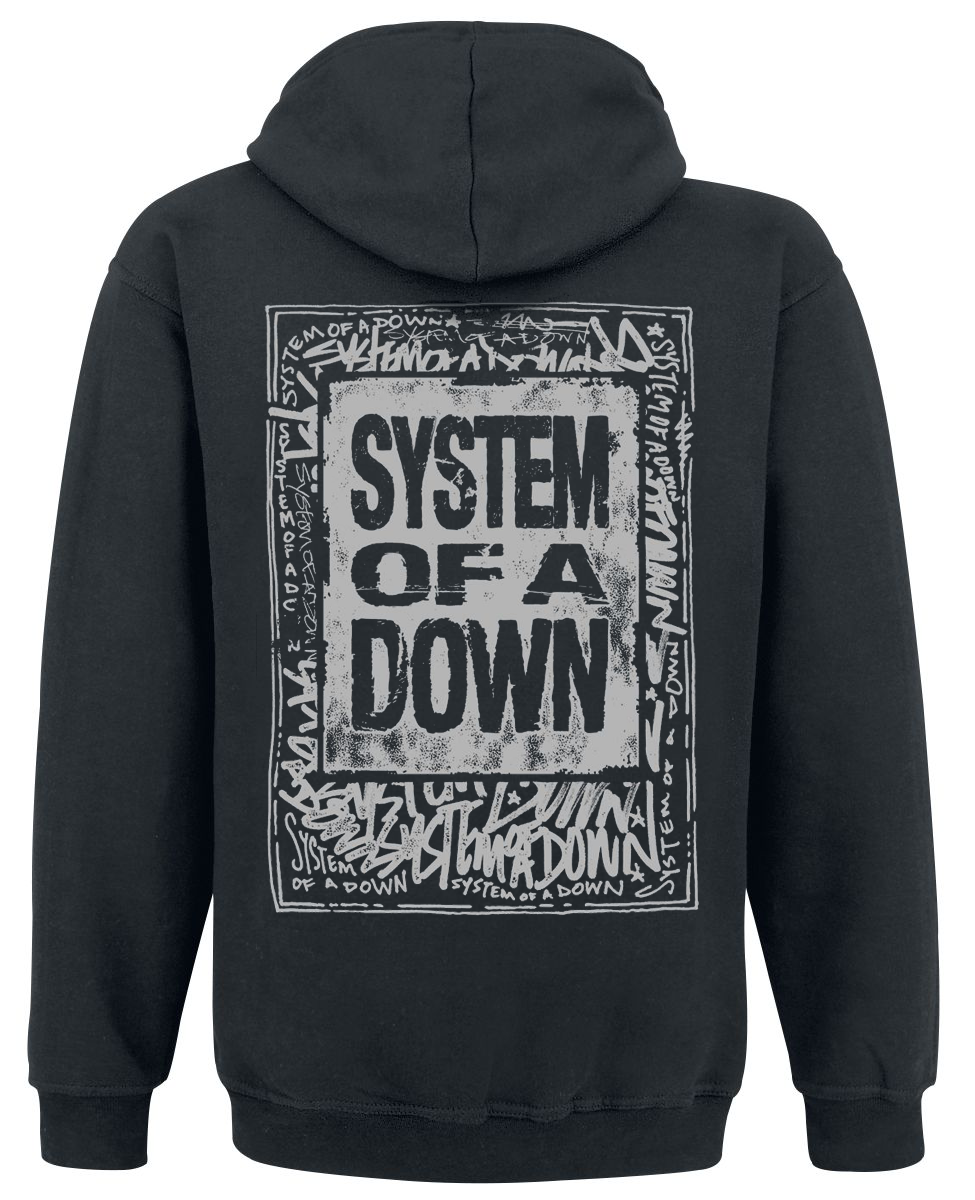 Толстовка з блискавкою "System Of A Down" Scribble Frame XL Чорний (13465) - фото 2 Толстовка з блискавкою "System Of A Down" Scribble Frame XL Чорний (13465) - фото 2