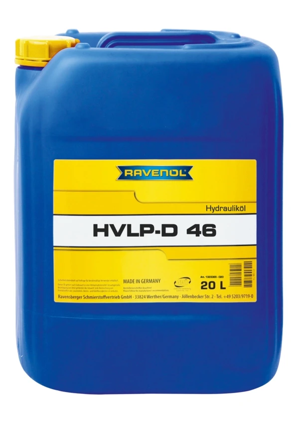 Гидравлическое масло RAVENOL Hydraulikoel HVLP-D 46 минеральное 20 л (1323365-020)