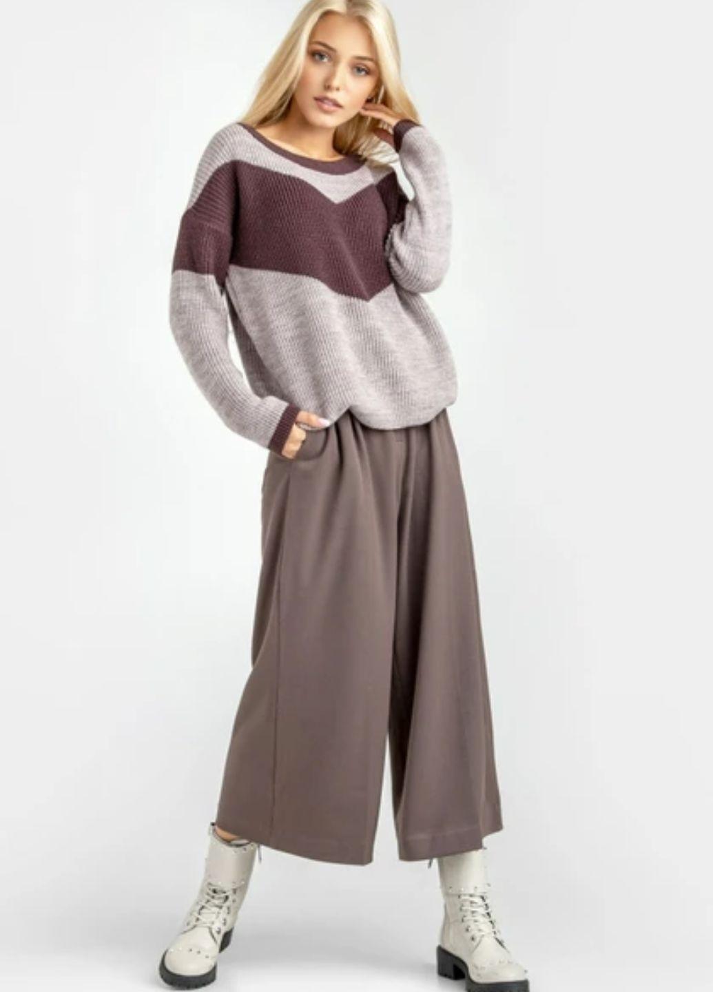 Джемпер Bellise Trikobakh Oversize 1597 А-1861 L Лиловый-мокко (58063240)