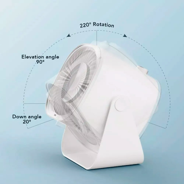 Вентилятор портативный аккумуляторный DK WT-F87 5000mah White (WT-F87) - фото 4