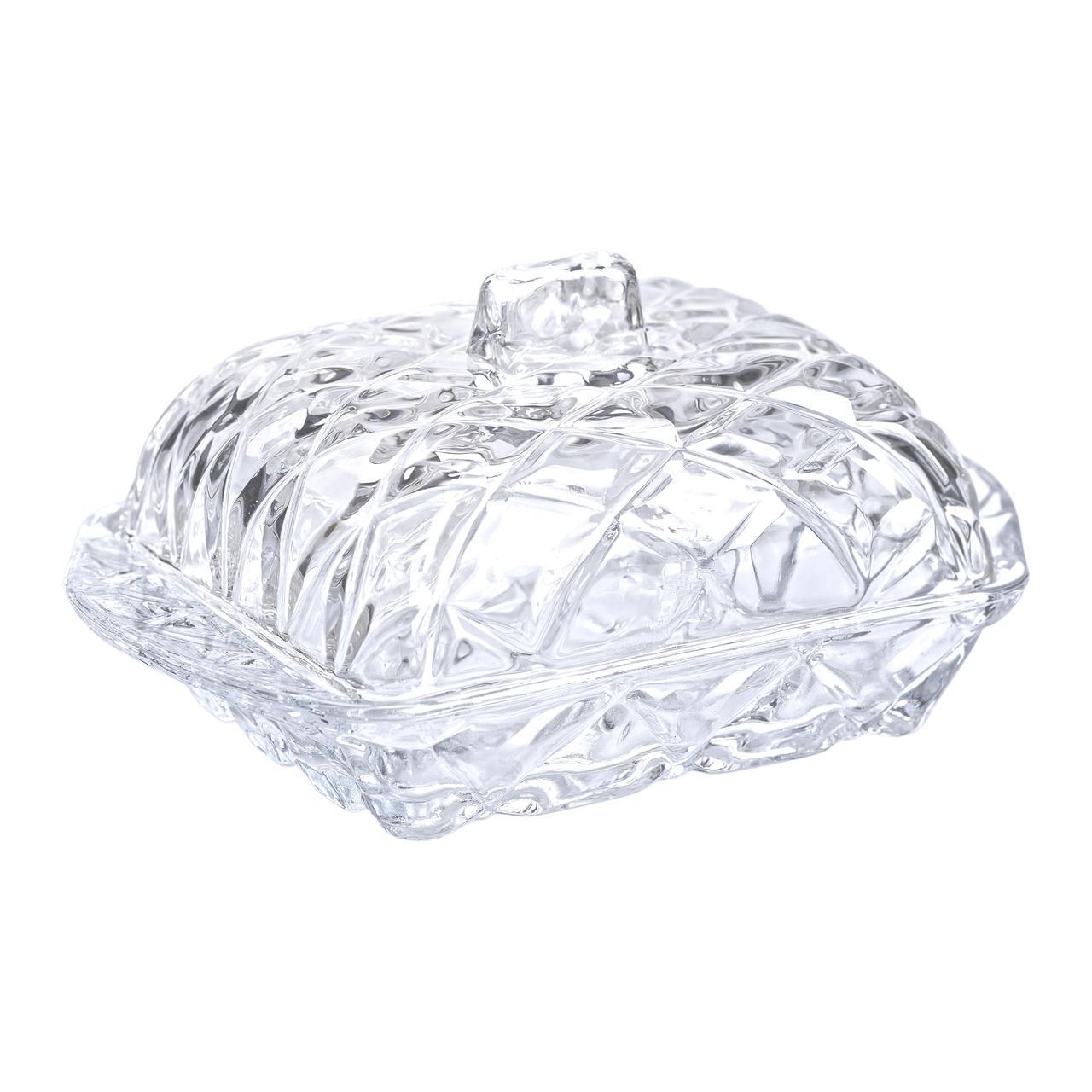 Маслянка скляна для вершкового масла з кришкою 16,5x10,5x8 см - фото 3 Маслянка скляна для вершкового масла з кришкою 16,5x10,5x8 см - фото 3