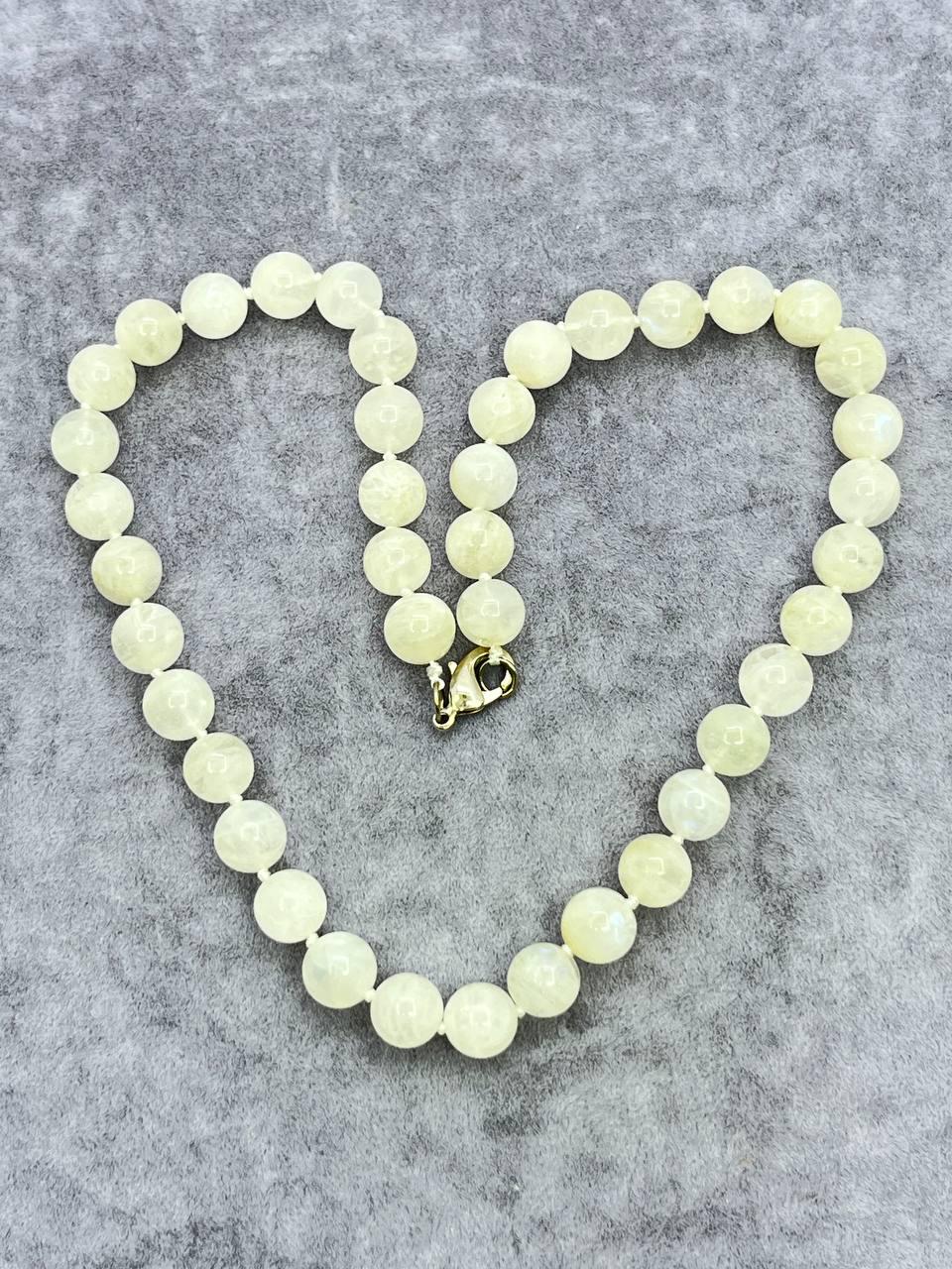 Намисто місячний камінь 42 см Безбарвний (10171)