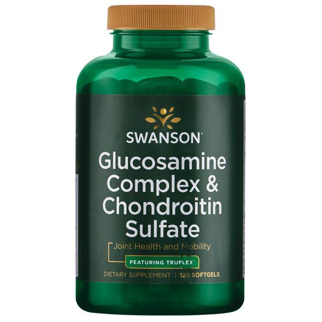 Препарат для суставов и связок Swanson Glucosamine Complex & Chondroitin Sulfate Featuring TruFlex 120 Softgels