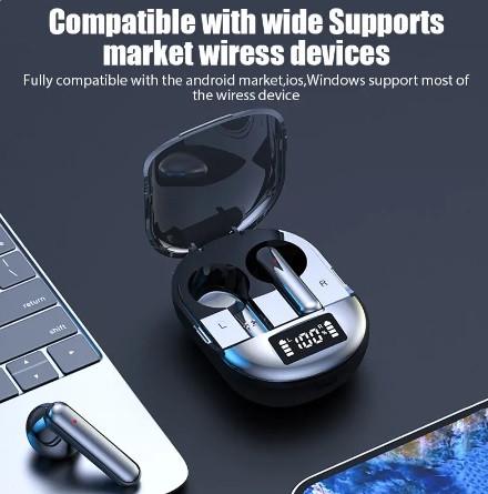 Наушники беспроводные TWS Bluetooth Black (K40) - фото 2 Наушники беспроводные TWS Bluetooth Black (K40) - фото 2