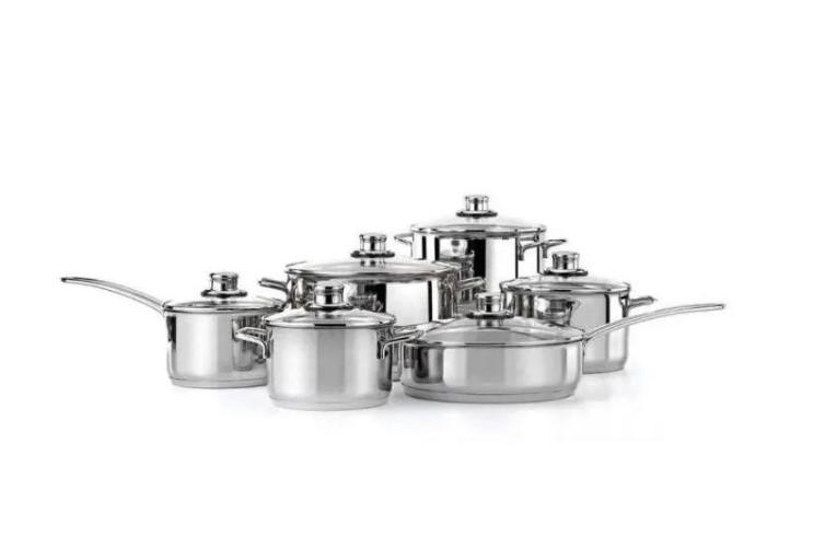 Набор посуды NOIS Carso нержавеющая сталь 12 пр. - фото 2 Набор посуды NOIS Carso нержавеющая сталь 12 пр. - фото 2