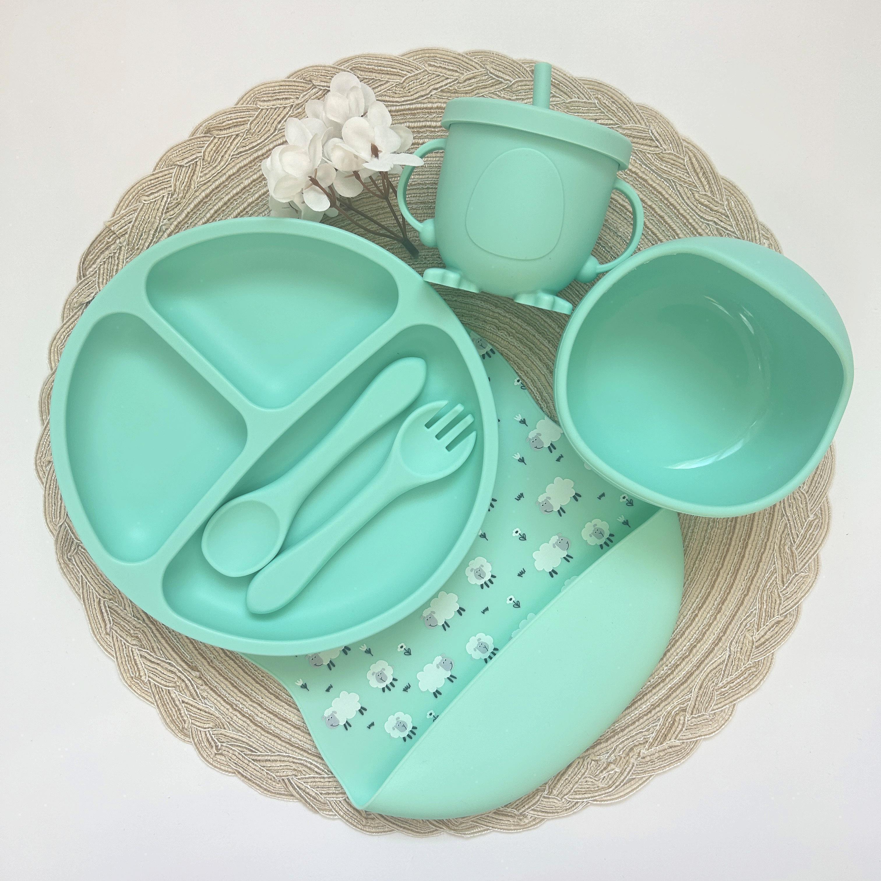 Дитячий посуд для годування RNSHPP img_e4459 принт Овечки М'ятний (65773)