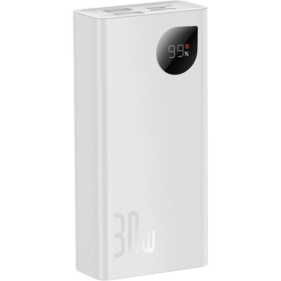 Зовнішній акумулятор Baseus Adaman2 Metal Digital Display 10000 mAh 30W White (PPAD040002)