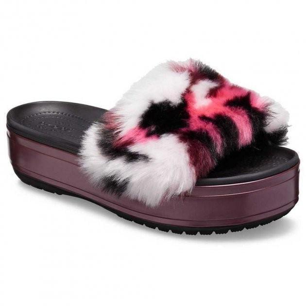 Шльопанці жіночі утеплені Crocs Crocband Slide Platform So Luxe Clog р. 34-35 Чорний (9858) - фото 2
