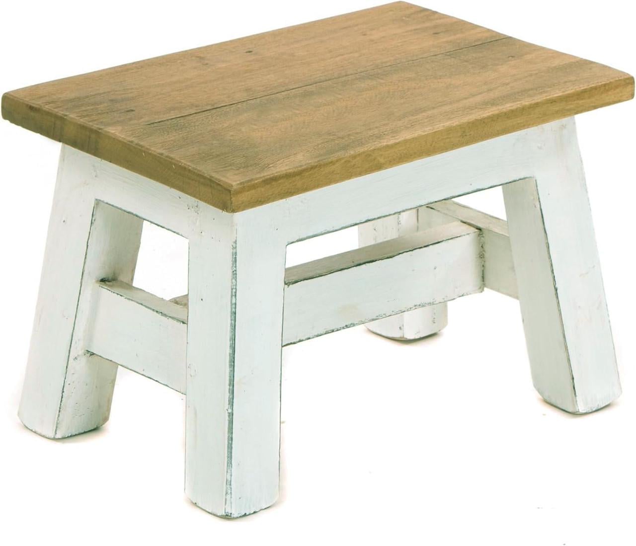 Табурет для ванной из дерева Казарино Шебби/Сиена (ТВН-00422105)