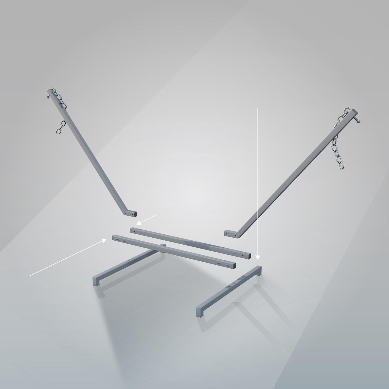 Гамак двомісний WCG SOFT з планками XXL 200x140 см Сірий (2675286799) - фото 3