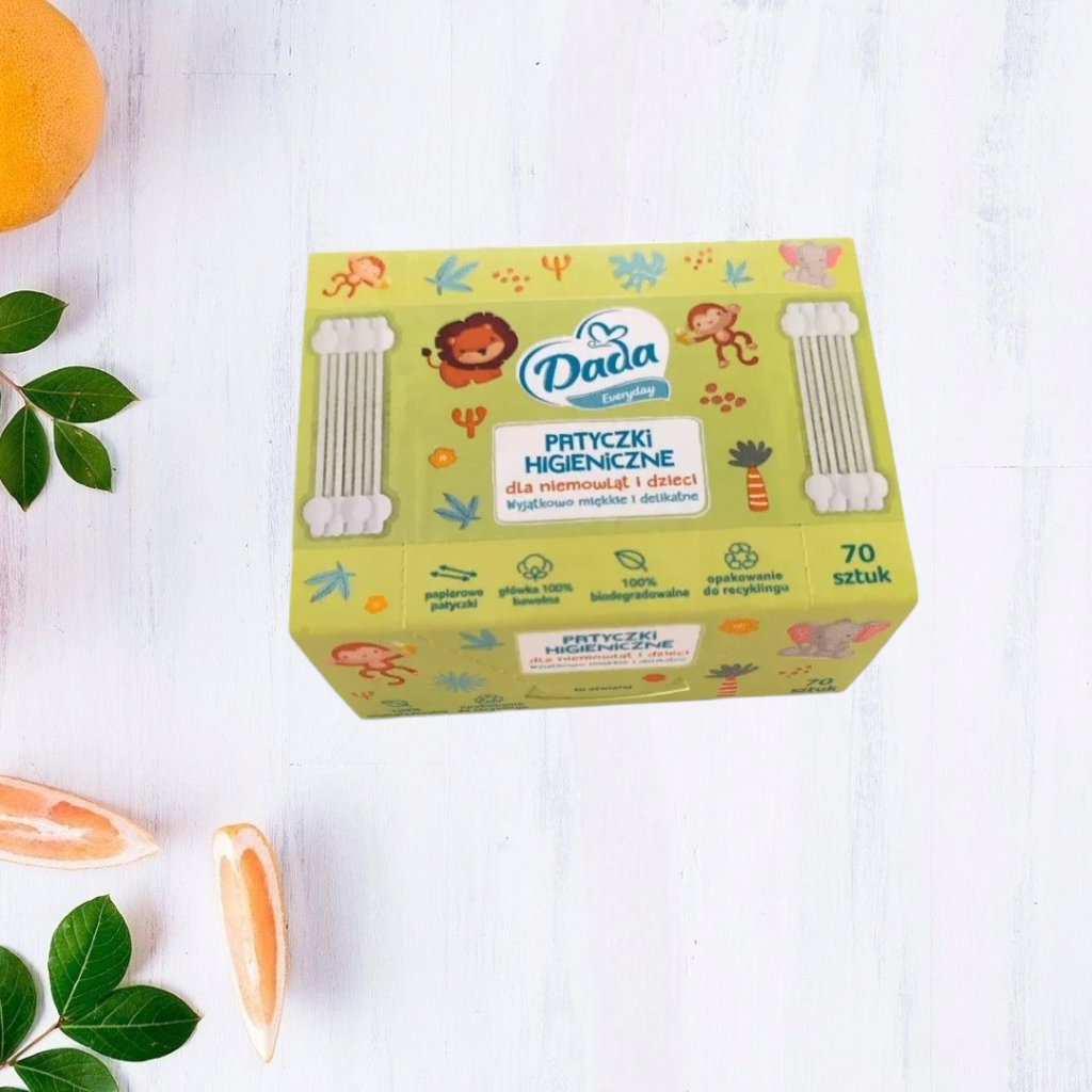 Ватні палички Dada з обмежувачем 70 шт.