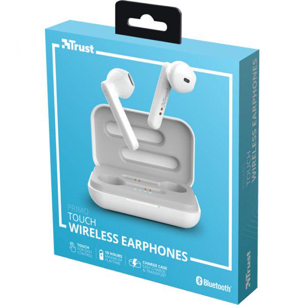 Наушники Trust Primo Touch True Wireless Mic White (23783) - фото 7