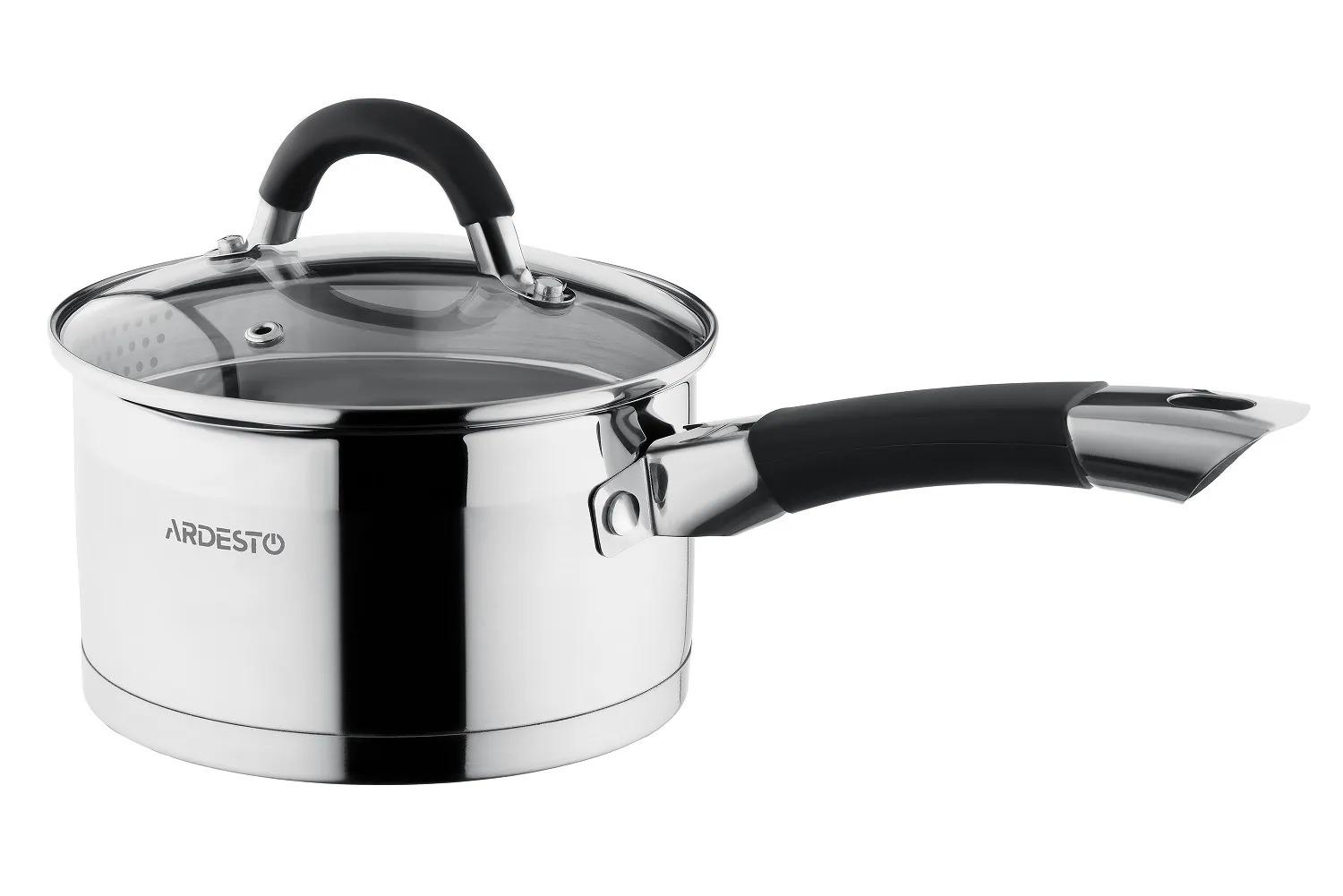Набор посуды из нержавеющей стали Ardesto Gemini Monza 8 шт. Серебристый (AR1908GGS) - фото 4