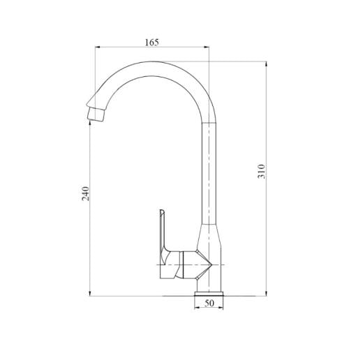 Смеситель для кухни Brinex 35W 007 26941BRINEX - фото 2