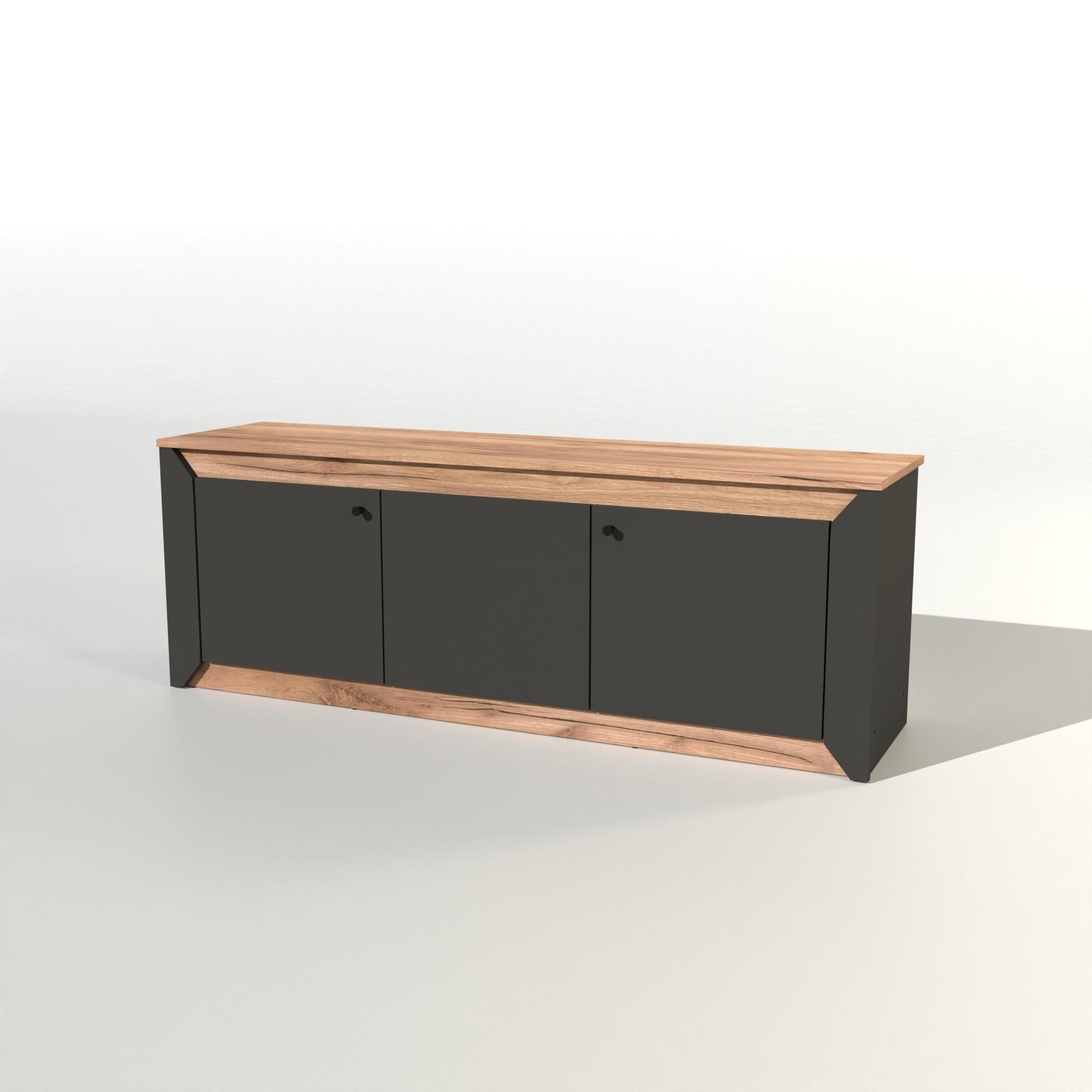 Тумба под телевизор Эверест Нордик ТВ-1500х378х530 мм Графитовый (DTM-5542) - фото 3 Тумба под телевизор Эверест Нордик ТВ-1500х378х530 мм Графитовый (DTM-5542) - фото 3