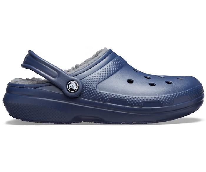 Утепленные сабо Crocs Classic Lined Fuzzy р. M12/EUR 46-47 Navy/Charcoal - фото 2