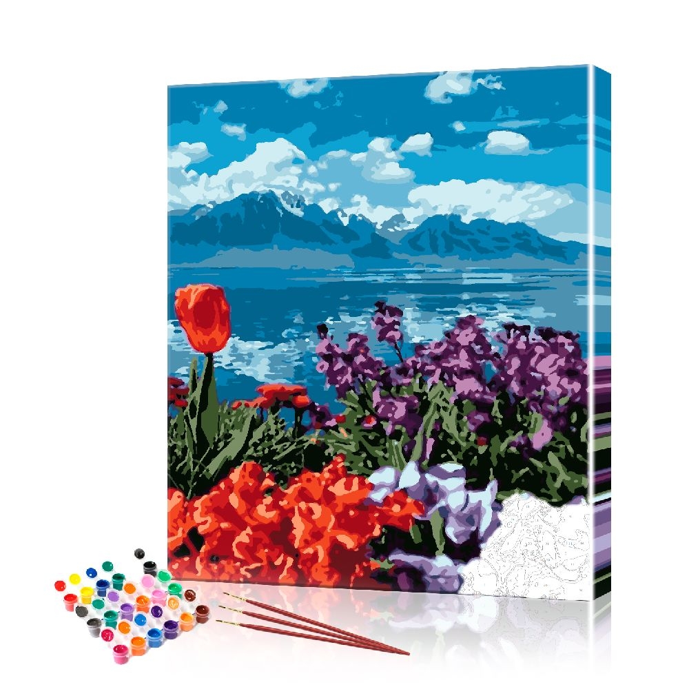 Картина по номерам ArtSale Горный пейзаж PBN0869 40х50 см