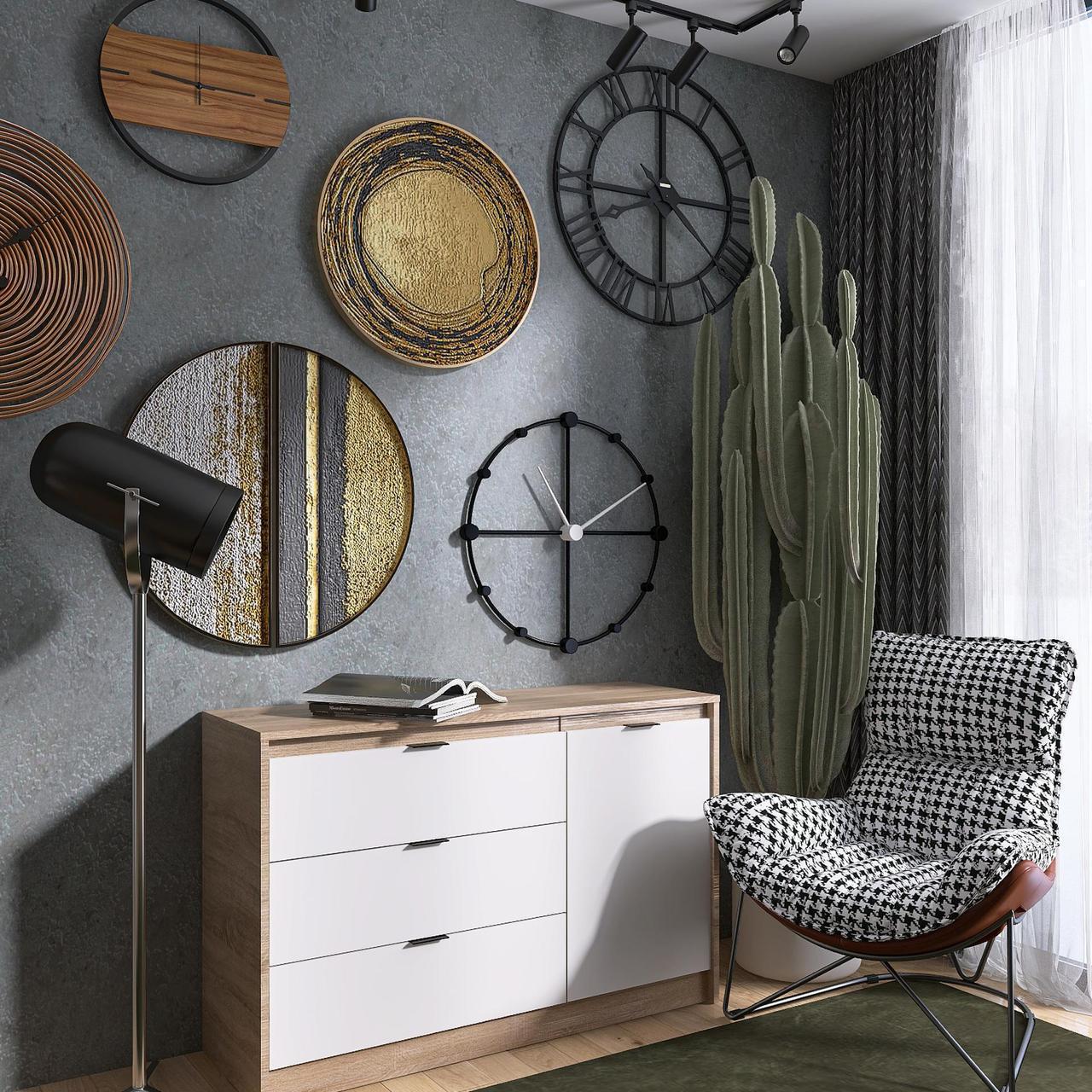 Комод Еверест Сити-115 115,2х38х74,6 см Дуб сонома/Белый (EVR-20713,01)