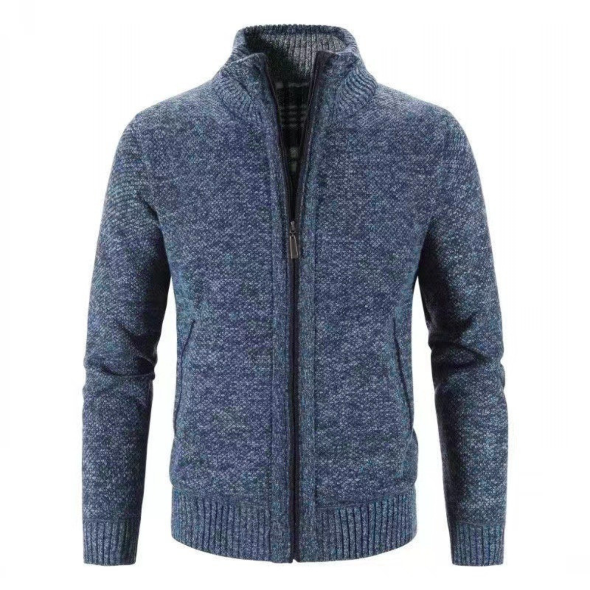 Кардиган мужской вязаный KnitJacket на молнии S/M Темно-синий (3241)