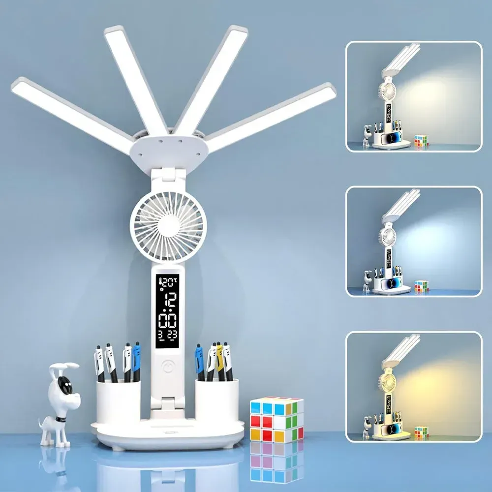 Настольная лампа с вентилятором и дисплеем аккумуляторная 3200 мАч USB (234580171) - фото 2 Настольная лампа с вентилятором и дисплеем аккумуляторная 3200 мАч USB (234580171) - фото 2